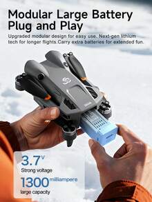 AXNEN Máy bay không người lái GT50 không chổi than nâng cấp năm 2026, được trang bị điều khiển từ xa FPV lớn 4,3 inch, động cơ không chổi than, ống kính kép ổn định hình ảnh điện tử EIS độ nét cao (trên và dưới), pin dung lượng cao bền lâu, với các tính năng như bay lơ lửng bằng cảm biến quang học, chế độ không đầu, chụp ảnh bằng cử chỉ, dễ vận hành ngay cả đối với người mới bắt đầu, là máy bay không người lái chụp ảnh hoàn hảo cho Giáng sinh và các ngày lễ khác. - Nhiều màu - Xem 10