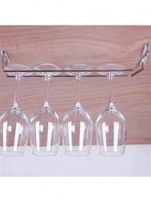 1pc Stainless Steel Wine Glass Holder, Home/Bar Wine Glass Storage Rack - Multicolor - View 6