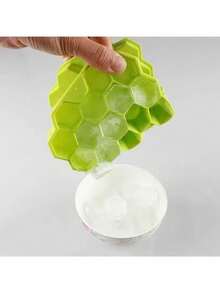 1个装冰块模具 厨房家用蜂窝形冰块模具托盘 硅胶冰块制作模具 冰淇淋小工具配件 - 多色的 - 查看 6