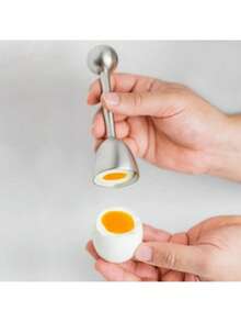 4 piezas Pelador de huevos de acero inoxidable - Para quitar las cáscaras de los huevos hervidos, abridor de cáscaras de precisión, utensilio para el desayuno. - Multicolor - Ver 3