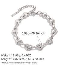 1pc/3pcs 18K Gold-Plated Bracelet, Light Luxury Influenza Heart 304 Stainless Steel Bracelet, Simple And High-End, Ins Style Personalized Jewelry, Holiday Gift/Daily Matching Versatile Design, Suitable For Daily Gatherings And Parties, Giving To Girlfriends And Wives - Multicolor - View 9