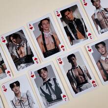 54pcs Muscular Male Model Playing Cards, Exquisite Playing Cards For Magic Practice, Casual Entertainment Tabletop Game Paper Cards, Portable Version Of Interesting Muscular Male Playing Cards Suitable For 14+ - Multicolor - View 5