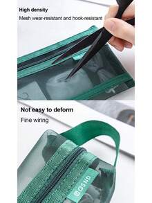 1PC/6PCS Transparent Mesh Storage Bag, Data Cable Digital Bag, Change Bag, Card Key, Bus Card, Headphone Bag, Charging Head Bag, Transparent Mesh Change Sundries Storage Bag, Three-Dimensional Portable Card Storage Bag For Going Out, Cosmetics Storage Bag - Multicolor - View 12