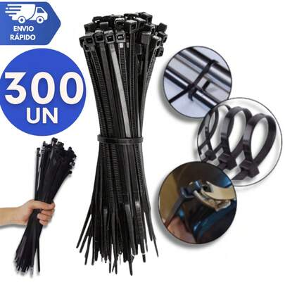 KIT 500 Unidades -  Abraçadeiras Nylon Cintas Plásticas 2.5 X 200MM Resistente Enforca Gato Qualidade Excelente