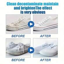 Multi-Purpose Stain Remover Shoe Cleaning Cream Multi-Purpose Cleaning Paste Includes White Sponge Shoe Cleaner White Shoe Cleaner Solid Shoe Stain Remover - White - View 7
