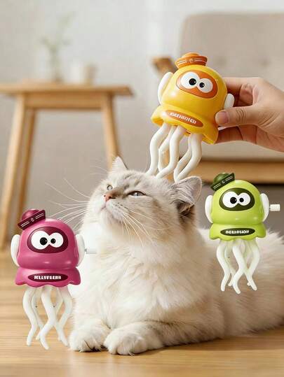 1pc Interesting Octopus Cat Toy With 2 Motion Modes, Can Massage Or Play With Cats (Battery-Free), Suitable For Indoor & Outdoor Play To Relieve Boredom
