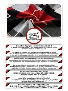 1 pieza Alfombra moderna de estilo nórdico con patrón geométrico, alfombra lavable antideslizante de lana sintética, adecuada para sala de estar y dormitorio - Multicolor - Ver 10