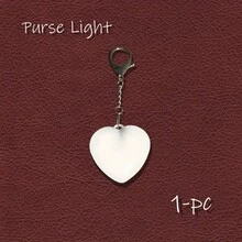 Yogle USB Rechargeable Matte Sensor Handbag Light, Mini Touch Control Handbag Light, Portable Handbag Night Light, Wallet Glowing Heart-Shaped Pendant Keychain Night Light, Creative Gift - Multicolor - View 14