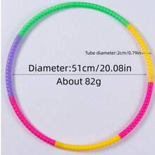 1pc Detachable Plastic Exercise Hoop For Gymnastics Exercise, Sports Equipment Gym Accessories, Pilates, Yoga - Multicolor - View 6