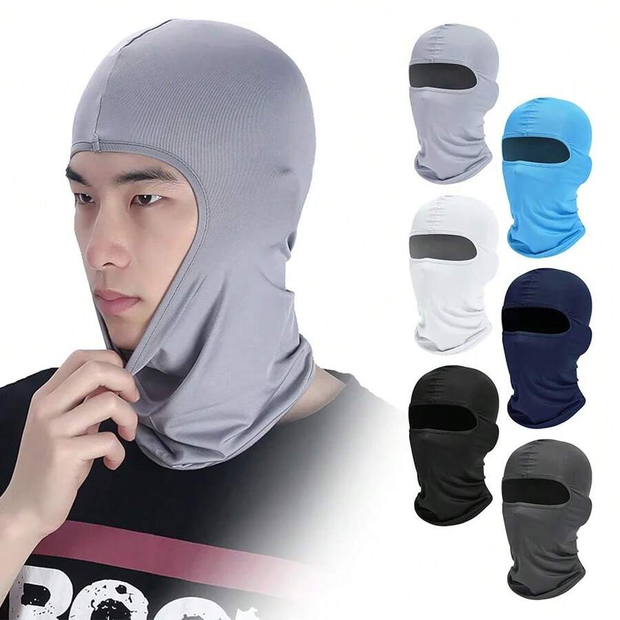 1 chiếc mũ trùm đầu che kín mặt unisex, thích hợp cho đi bộ đường dài, đạp xe, cắm trại, săn bắn, quân đội, trượt tuyết, leo núi, khăn quàng cổ mùa hè. - Nhiều màu - Xem 1