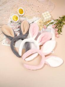 1pc Easter Bunny Headband, Rabbit Ear Headband, Cosplay Plush Easter Gift - Multicolor - View 3