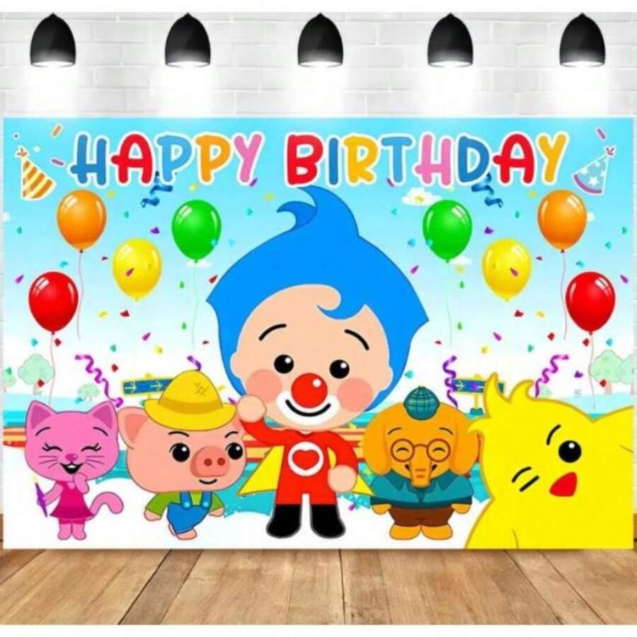 Plim Background Tapestry Children Birthday Party Photography Cartoon Photo Background Wall Rainbow Desktop Banner Decoration Baby Room - Nhiều màu - Xem 1