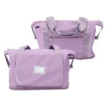 Bolsa de almacenamiento de viaje, tela Oxford impermeable portátil de gran capacidad para transporte de viajes de negocios - Púrpura malva - Ver 9