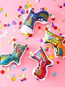 12/6/1pc Handheld Colorful Paper Confetti Poppers, Inflatable Multi-Color Poppers, Portable Props Suitable For Birthday Party, Family Gathering, Outdoor Toys - Handheld Spray Gun - View 6