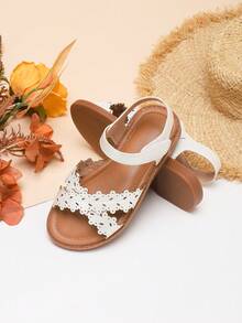 1 đôi dép xăng đan kiểu La Mã tối giản với đế mỏng, thích hợp để mang hàng ngày vào mùa xuân/hè. - trắng - Xem 4