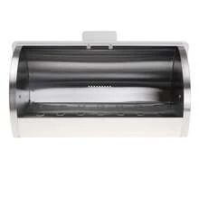 Chlebak stal-akryl, srebrny - Użyte materiały są ekologiczne i higieniczne - Prosty w użyciu, aby otworzyć pokrywę nie wymaga otwartej powierzchni - Pokrywa otwiera się o zamyka - Lekka i solidna konstrukcja - Przekazanie do przechowywania ogólnego rodzaju piece oraz pączków - Rozmiar: 39,5x28x18,5 cm - Srebro - Zobacz 4