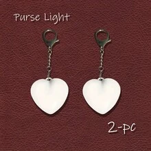 Yogle USB Rechargeable Matte Sensor Handbag Light, Mini Touch Control Handbag Light, Portable Handbag Night Light, Wallet Glowing Heart-Shaped Pendant Keychain Night Light, Creative Gift - Multicolor - View 15