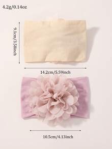 5件套波西米亚风可爱婴儿雪纺花朵蝴蝶结发箍，发饰设计 - 彩色 - 查看 6