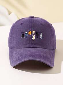 1pc Women's Soft Top Baseball Cap With Climbing Cat Print, Breathable Adjustable Brim, Suitable For Daily Outings, Vacation, Camping, Outdoor Sports, Truck Drivers, Holiday Gift - A - View 12