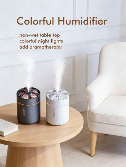 Nuevo humidificador, humidificador mini para coche, 2 modos de funcionamiento con alimentación USB, silencioso, 180ml, función de aromaterapia, adecuado para coche/hogar/oficina/regalo/uso en el Día de San Valentín