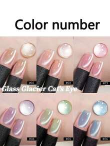 15毫升清爽水润玻璃猫眼指甲油，UV凝胶，DIY美甲魅力，适合美甲初学者。 - 彩色 - 查看 3