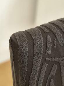 1/4/6pcs Leaf Pattern Stretch Velvet Jacquard Chair Covers, Removable & Washable Seat Covers For Dining Room, Restaurant, Sofa, Stool With Backrest - Dark Grey - View 8