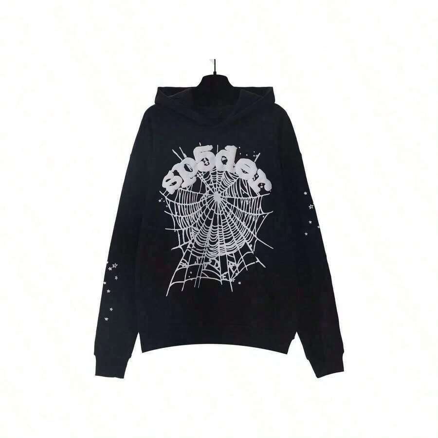 Winter BestsellersNEW Hip Hop Spider Hoodies Set Y2k Hoodie ,Tracksuit Pullover Sweatshirt And Trousers For Men Or Women Matching Hoodies For Couples Casual UnisexsuppleY2Y-W-Maija - Black - View 1