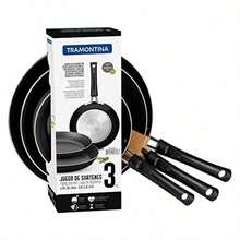 Juego de Sartenes París Batería de Cocina Incluye 3 Piezas Antiadherente Color-025 - Negro1 - Ver 4