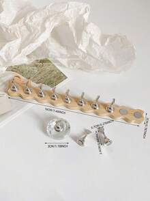 3D立体磁性美甲练习展示架套装:1个底座+10个手指支架,采用木纹弧形矩形设计,适用于美甲DIY、美甲沙龙练习、美甲摄影道具 - 彩色 - 查看 34