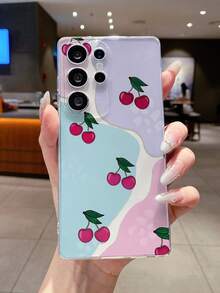 1个樱桃图案安卓手机壳，精准开孔保护摄像头，兼容三星、Pixel、Infinix、Redmi等品牌手机，保护套 - 無色 - 查看 5