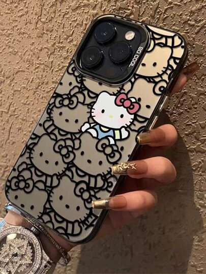  Ốp lưng điện thoại Sanrio hình mèo con bao phủ toàn màn hình, tương thích với Apple 15 Pro Max, 14 Plus, 13 Pro, 12, Creative, Cute, 16 Pro Max, 8/7 Plus, XS Max, 17, chống sốc, bảo vệ toàn diện.