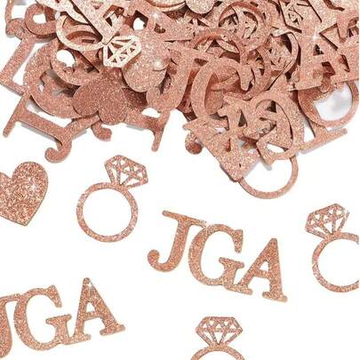 100 hạt giấy kim tuyến hình trái tim màu vàng hồng, giấy kim tuyến nhiều màu sắc trang trí bàn tiệc cưới, tiệc độc thân.