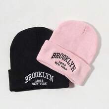 Street 2件套每日字母刺绣针织帽 秋冬款 - A - 查看 4