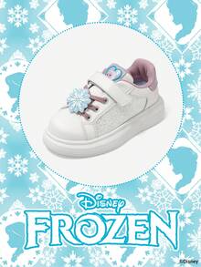 Disney 一双冰雪奇缘主题儿童运动鞋，包含艾莎公主、安娜公主和阿伦黛尔公主图案，适合日常穿着、假日运动和户外活动。舒适防滑透气鞋底。 - 粉色 - 查看 2