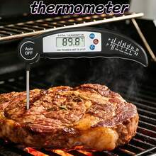 1个装数字肉类温度计，带探针，适用于烹饪、烘焙、液体、烧烤、空气炸锅，可快速测量食物温度 - M - 查看 12