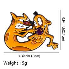 1pc Funny Dog And Cat Brooches For Women Lapel Pins Badge On Backpack Costume - 1pc - 查看 7