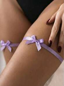 2pcs/Set Red Sexy Bow Leg Garters, Women's Elastic Thigh Rings, Suitable For Parties, Halloween, Christmas And Other Occasions - Multicolor - View 20