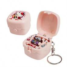 1pc 2026 Trending Cartoon Mini Squeeze Surprise Box Sticker Maker Keychain Pendant Stress Relief Toy, Perfect Gift For Children, Girls, Festivals, Birthdays, Fun Present - Multicolor - View 11