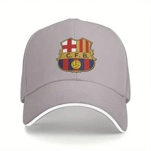 Men's Barcelona Soccer Baseball Cap - Lightweight Hat With Curved Visor, SPF Sun Protection PVC Coating For Sports, Casual Outings - Ideal Gift For Barcelona Fans (Black/), Outdoor Activities, Sporty Design, Durable Sportswear - 黑色 - 查看 12