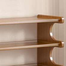 LIVINGANDHOME 3/4/5 Tier Bamboo Shoe Rack,Floor Standing Shoes Storage Shelf Rack,Shoes Storage Organizer For Hallway Enterway - Brown - View 11