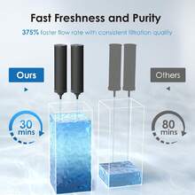 NSF/ANSI 42&372 Certified Water Filter, Replacement For Berkey® BB9-2® Black Purification Elements And Berkey® Gravity Filter System, Pack Of 2 - 黑色 - 查看 5