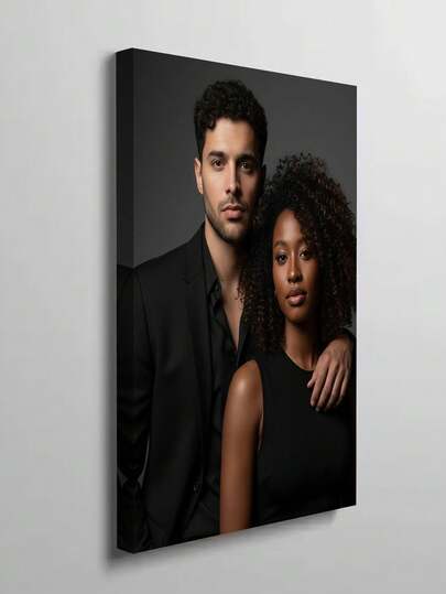 Customizable Family Photo Canvas Painting With Frame, Personalized Family Canvas Painting, Customized Canvas Painting For Print Market, Multipurpose, Reusable, Beautifully Decorated, Fashionable