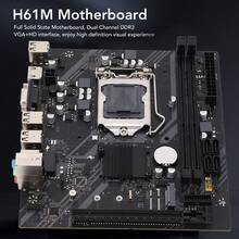 H61M Motherboard 1155pin DDR3 Memory Quad Core Processor Dual Channel HD Interface Desktop Computer Main Board - Negro - Ver 5