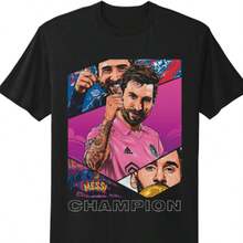 Lionels Messis, #10 Miami, Argentina World Cup Champions Graphic T-Shirt. - màu đen - Xem 1
