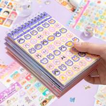32张/袋，可爱动物主题贴纸书，丰富的贴纸材质，3种贴纸书纹理，日式美学贴纸书，DIY拼贴剪贴簿相册手机壳日记日历贺卡 - 寵物集合貼紙本 - 查看 6
