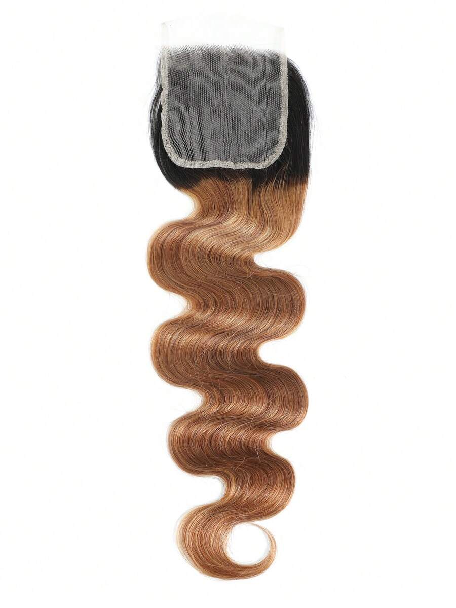 4x4 Lace Closure Body Wave Ombre 2 Tone 1B/30# Unprocessed Virgin Human Hair Transparent Lace Closure - SNATURAL/30 - View 1