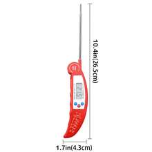 1pc Probe Thermometer, Kitchen Baking Cake Grill Temperature Meter, Milk Coffee Tea Temperature Gauge, Foldable Food Water Temp Meter (Battery Not Included) - Multicolor - View 10