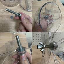 1个仓鼠/金毛犬玩具，DIY亚克力静音跑轮，带透明支架，拆封后需自行组装 - 無色 - 查看 10