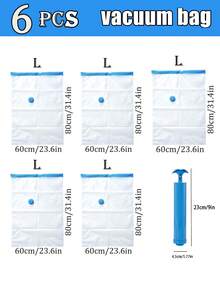 10pcs Transparent Vacuum Compression Storage Bags - Vacuum Clothes Travel Storage Bags, Lightweight Travel Dust Bags, Wardrobe Storage Bags, Luggage Organizer Bags. High-Quality Vacuum Storage Bags With Pump, Suitable For Travel Essentials, Clothes, Bedding, Blankets, Etc. Portable Vacuum Compression Bags, No Electricity Required. Home Decor, Bedroom Decor - Multicolor - View 31