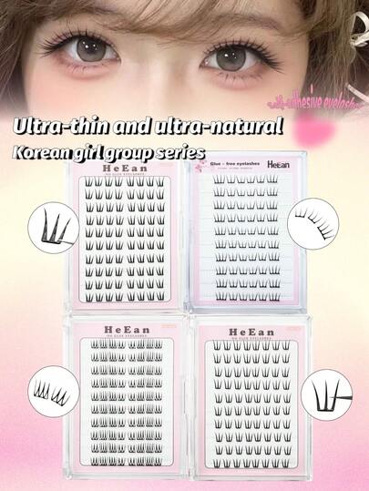 10 Rows 60-80 Clusters Self-Adhesive False Eyelashes, Ideal For Daily Activities, Holiday Parties & Evening Banquets